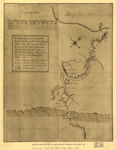 The land map of Ohio made by George Washington.