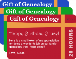 genealogy gift card