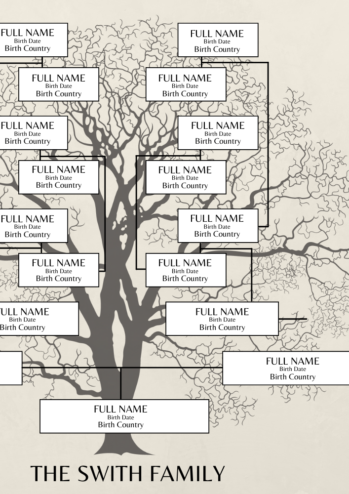 Sample Family Tree Template