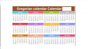 Gregorian calendar